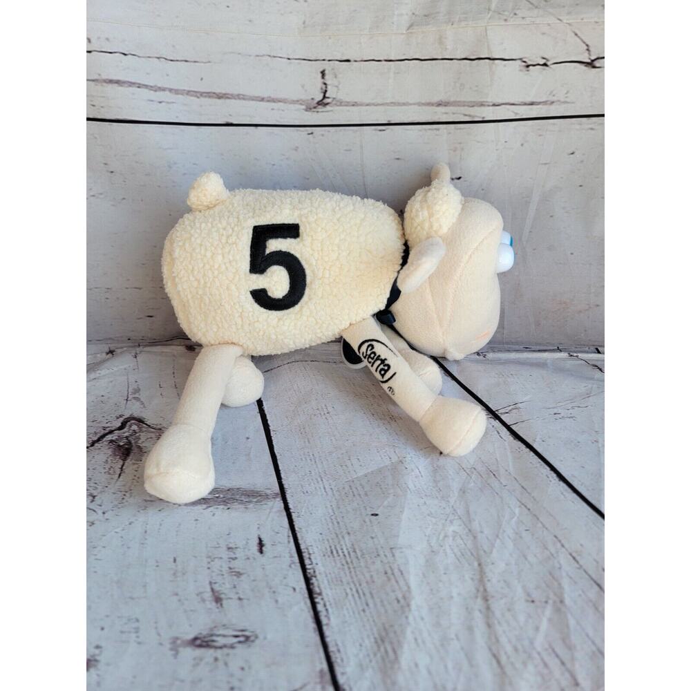 Serta Counting Sheep # 5 Plush Stuffed Animal Toy Sleep Number 5 Advertising Tag